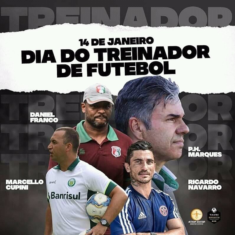 Actionsoccer_'s tweet photo. Parabéns para nossos clientes @ricardonavarrropdg, @paulohenriquemarquesoficial, @marcellocupinifilho  e @danielcfranco pelo Dia do Treinador. Seu trabalho diaramente é importante para construir sonhos e atingir grandes objetivos. https://t.co/qzcrBFt1TH