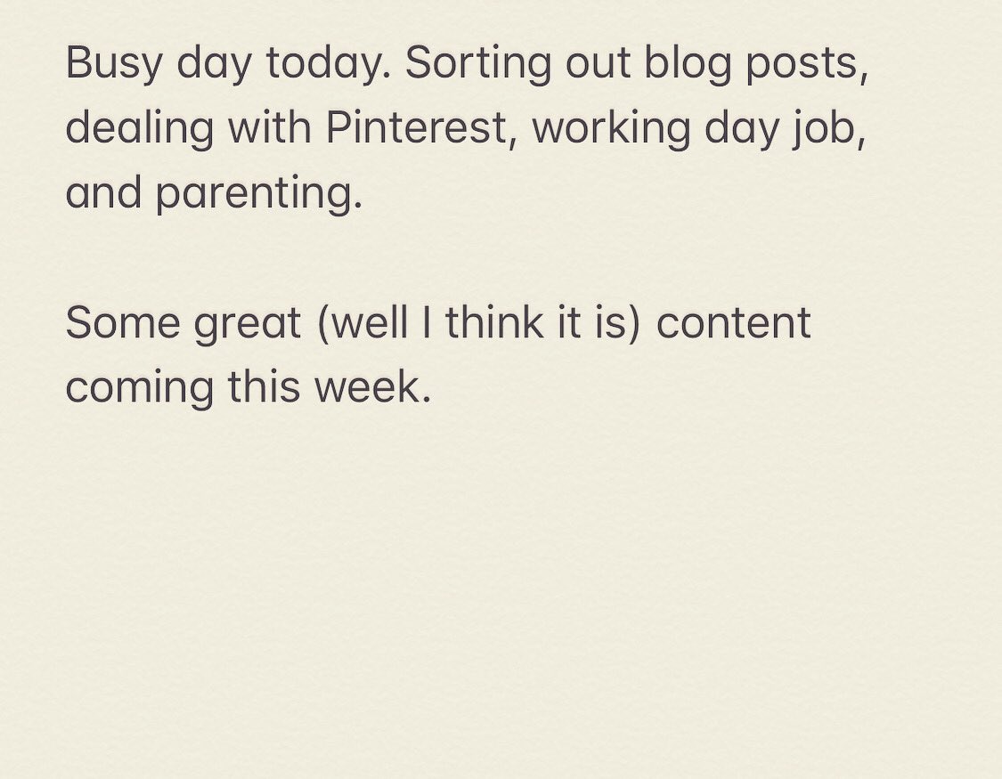 DadToGirls's tweet photo. Being a parent and a blogger and having a day job means there will definitely be busy days.
Today however I’ve had some time to get organised for my blog.

#dadblog #dadbloggersuk #fatherhood #parenting #dadlife #parenthood #dadskills https://t.co/73eo5uB8lF