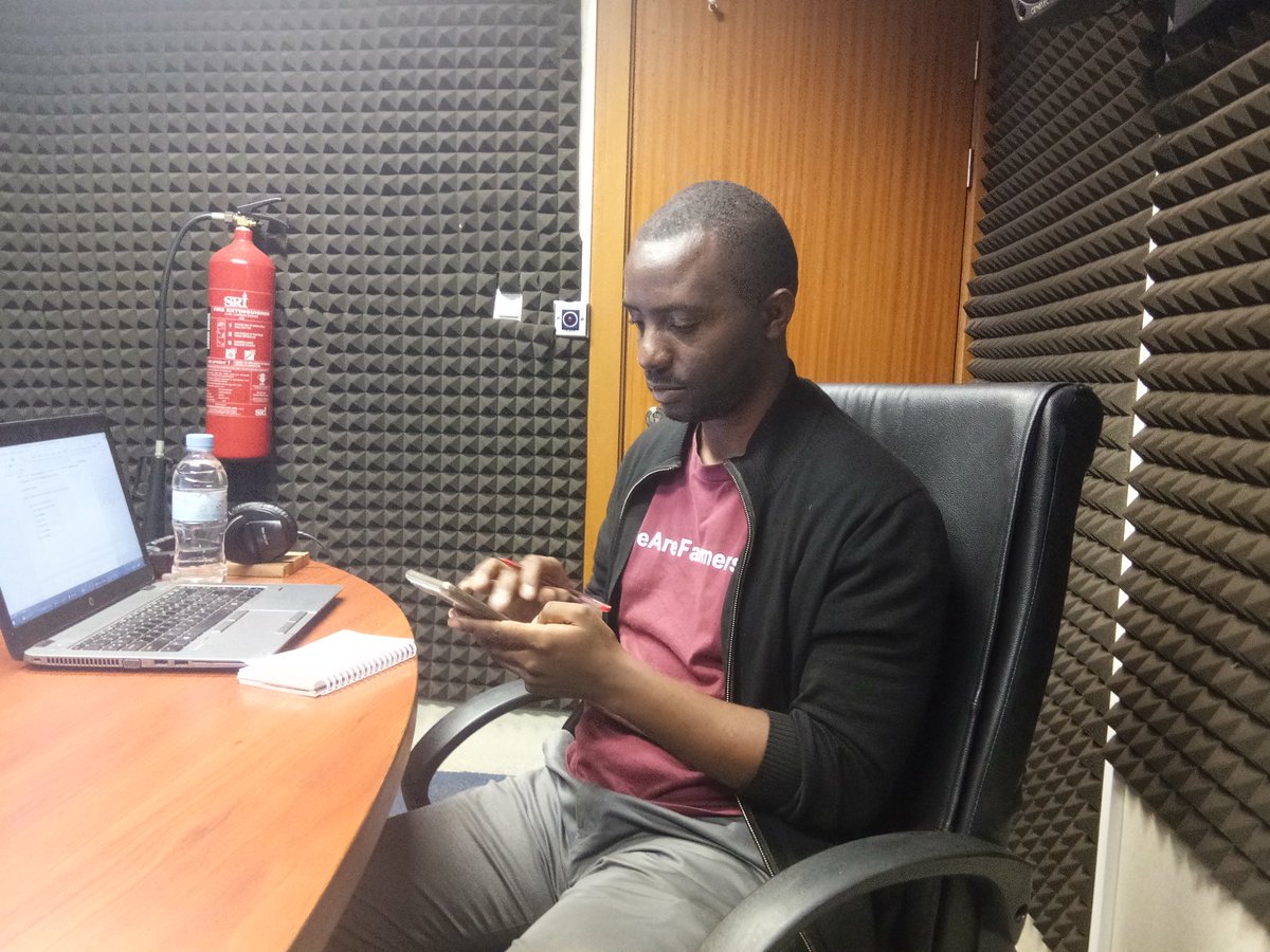 NiyigabaEtienne's tweet photo. Today I and my colleague @Arcadenshima represented @YEAN_Rwanda and @ryaf_agribiz respectively to a discussion "the role and opportunity of Youth in #agriculture extension" held at the National Radio station @Radiorwanda_RBA
#WeAreFarmers250
#FarmingIsNoble https://t.co/CPNOjN5jeb