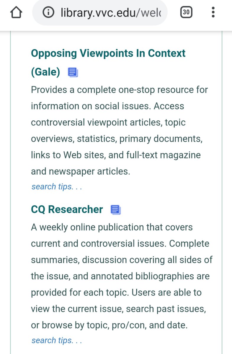 profkurti's tweet image. #vvccis101 Start your library research at these two databases. You will find them very useful.
#techproject