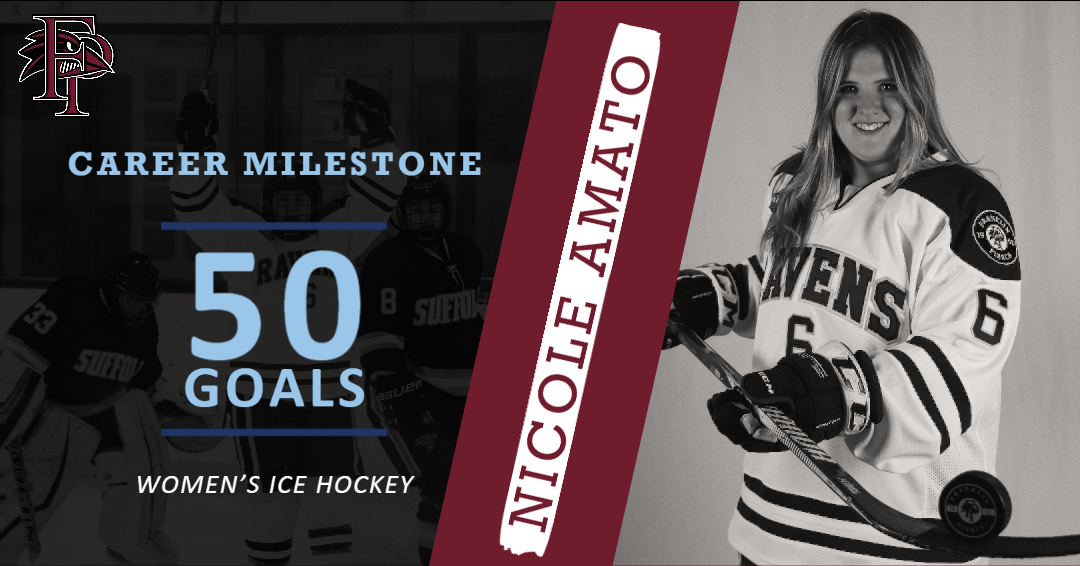 FPUathletics's tweet photo. Over the weekend, Nicole Amato of @RavensWIH scored her 50th career goal! She is just the second player in program history to reach the plateau, joining Karsyn Baker '16, who finished her career with 59.

Oh, and Amato's just a junior. 👀 https://t.co/PRcIvWCSMI