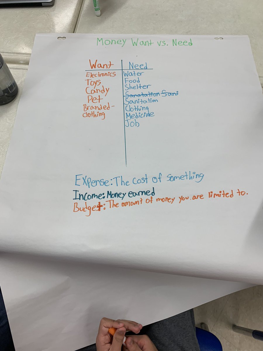 MmeMacLeod's tweet photo. Do I need that? Or want it? 💴 💰 8s starting to learn financial literacy! @PeelSchools #guidanceinpeel @1GreatLakes2013 https://t.co/pyATCUgLM4