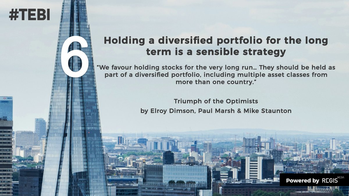 RobinJPowell's tweet photo. Eight lessons to learn from market history
Lesson 6: Holding a diversified portfolio for the long term is a sensible strategy
#TriumphoftheOptimists #Investing #FinancialHistory https://t.co/oZ4XTksUHn https://t.co/AdzHR9btVE