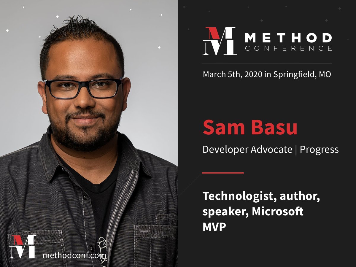 methodconf's tweet image. We&apos;re thrilled to announce our next speaker!
Sam Basu @samidip from @ProgressSW will be discussing the landscape of mobile dev in 2020 with his talk &quot;State of Mobile Development&quot;.

Registration is open now at methodconf.com