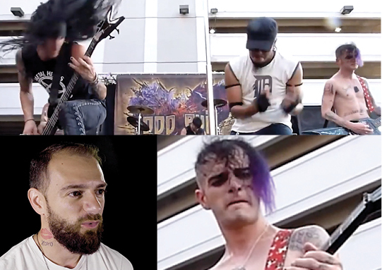 ComeOnLetsGo1's tweet photo. Anthony kind of changed his appearance, lol. #popevil #hardrock #alternativerock #postgrudge #purplehair #jesusfreak https://t.co/8mDr3UFapA https://t.co/STy2TRKUAV