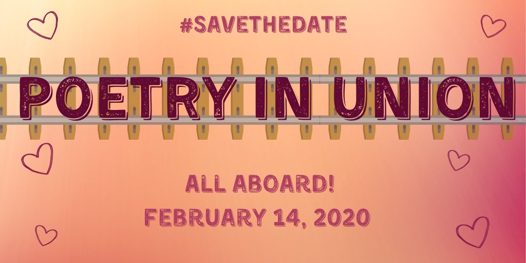 CanadianPoets's tweet photo. #PoetryInUnion #SaveTheDate We're officially one month away from LCP's exciting Poetry in Union event! On Feb 14th, 2020, plan a stop to Toronto's Union Station during your commute and take home a one-of-a-kind poem for someone you love #PoetryIsLove https://t.co/ZtZH7VLIZw https://t.co/tMOTjhflGA