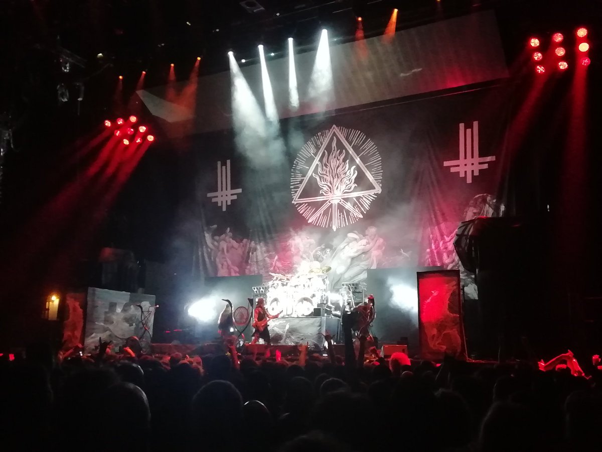 flumphert's tweet photo. @BehemothBand kicking things off on the opening night of @slipknot European tour in Dublins @3ArenaDublin https://t.co/rCHZUI91Wd