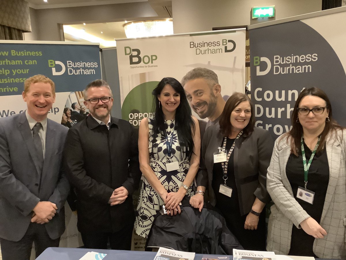 _BusinessDurham's tweet photo. Team working @Durham_Business Making an Exhibition of Ourselves networking event @Ramside_Hall #CDGF Good to see @nbsl  @UMiPartners @InnovationNEBIC @DurhamCouncil https://t.co/an2vuCoj64