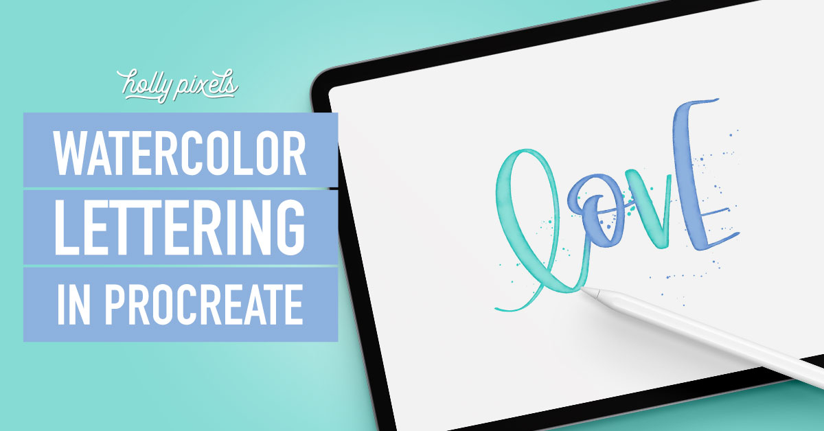 Learn watercolor lettering on the iPad. This step by step tutorial is not like other water color brushes. hollypixels.com/how-to-create-…

#ipadlettering #ilovelettering #stressrelief #procreate #procreatelettering