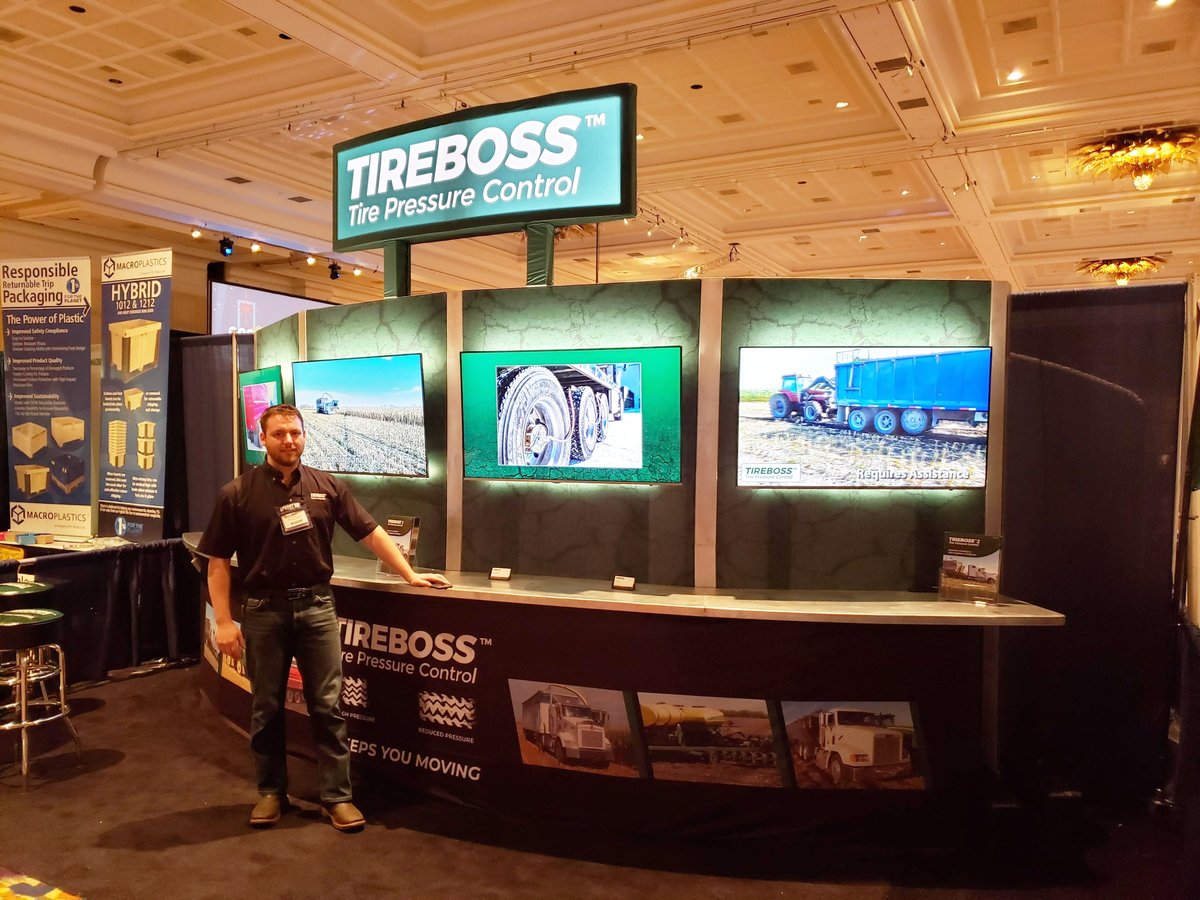 Tireboss's tweet photo. The 2020 Potato Expo is underway in #Vegas at the Mirage Event Center. Matt and Steve will be showcasing the latest TIREBOSS™ technology at booth 719.
#TIREBOSS #KeepsYouMoving #Potato #Agriculture #PotatoIndustry https://t.co/b0q76GOQy4