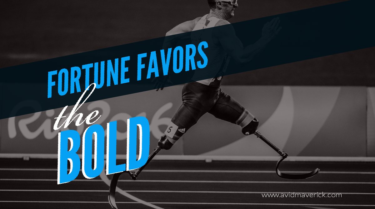 avidmaverick's tweet photo. #Fortune favors the #bold. #TuesdayThoughts #avidmaverick https://t.co/B6S5rDUqVk
