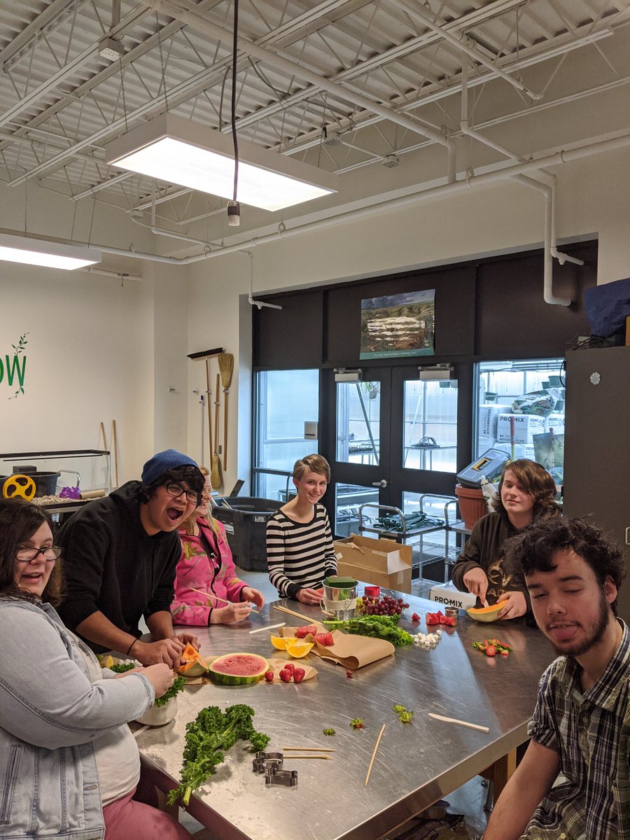 The horticulture students had their first design challenge - edible arrangements! The results were pretty &amp; tasty! <a href="/BburgHSBruins/">Blacksburg High</a>  @markrhusband