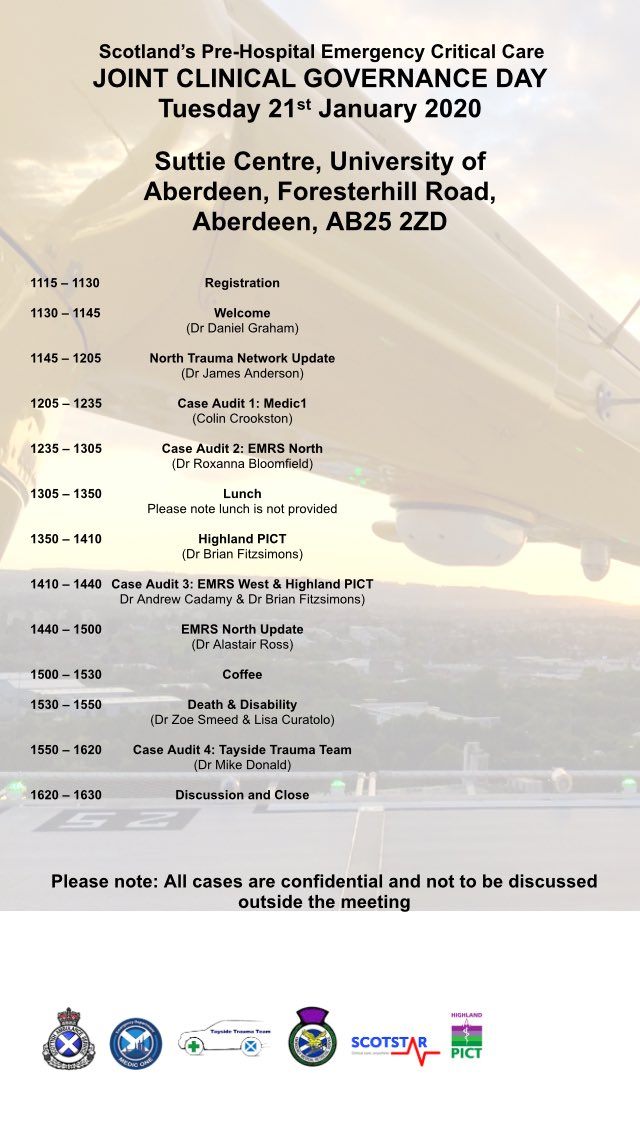 Just 1 week until SPHECC 2020. There is still time to register you place at 123formbuilder.com/form-5168975/m… 
@EMRSscotland <a href="/Scotambservice/">Scottish Ambulance</a> <a href="/EdinburghEM/">Edinburgh EM</a> <a href="/TaysideTraumaTm/">TTT</a>