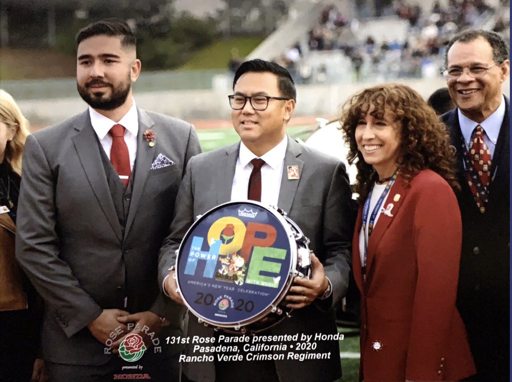 I was blessed to be in the big parade as the 1st Viet-American Band Director with the 1st Latina President. Laura Farber and Tomas Lopez are the nicest people in the world.  You changed our lives. You are dream makers. You are HOPE. <a href="/FarberLaura/">Laura Farber</a> <a href="/RoseParade/">Rose Parade</a>