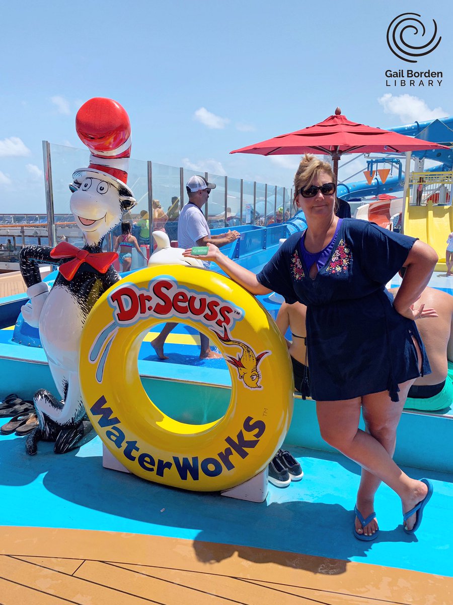 gailbrdnlibrary's tweet photo. βFrom there to here, from here to there, funny things are everywhere.β #DrSeuss
Our #TravelingLibraryCard had a blast on a Dr. Seuss-themed cruise! Where has your #gbTravelingLC visited?
#TravelTuesday https://t.co/c0Gg5UMv5q