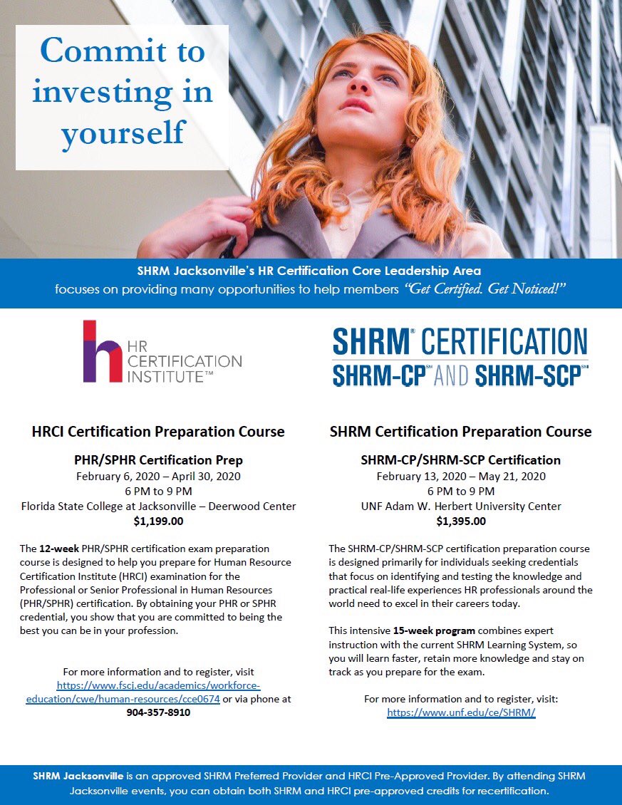 SHRMJax's tweet photo. “Never underestimate the investment you make in yourself.”
Register for your SHRM Certification Class today; 2020 is your year to dream out loud and accomplish your goals.
#shrmjax2020 #shrmcertifications #thefurureofhrishere #hrfl #shrmjax #nextlevelhr #investNU https://t.co/2YJSD6UtTf