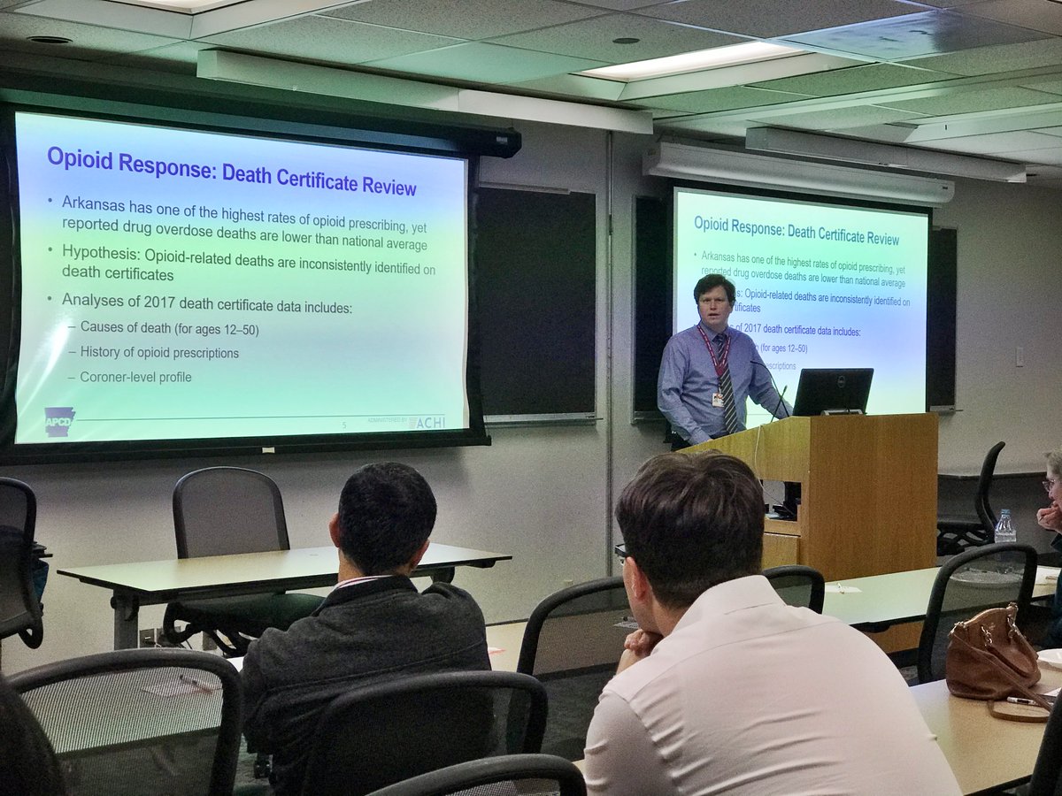 ACHI_Net's tweet photo. ACHI's Kenley Money and @mikemotley spoke today to a group of users of the Arkansas All-Payer Claims Database. We recently formed the group to create a forum for discussions of how the #ARAPCD is being used and how to better serve users' needs. #APCD #healthdata https://t.co/LPDtUJ0JWx