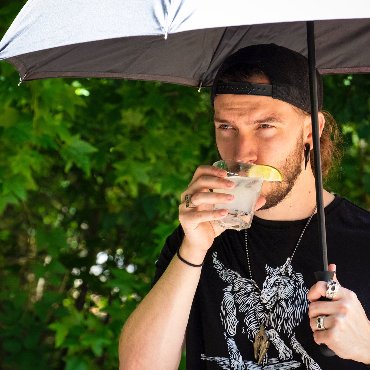 Don’t let a little rain get in the way of a good time. 😎🥃