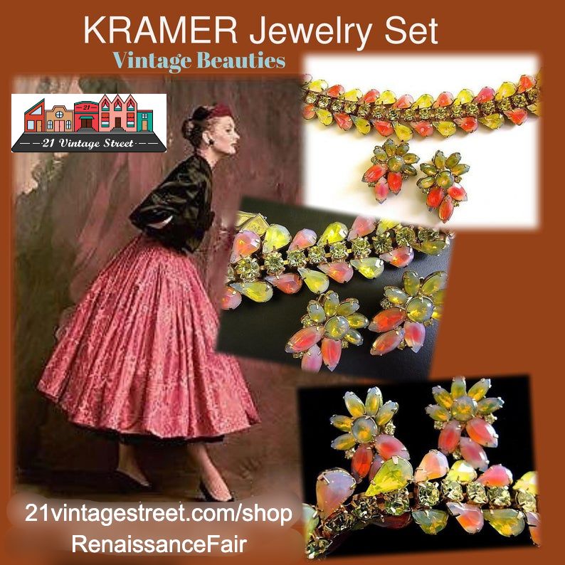 renaissancefai's tweet photo. https://t.co/RuZBX9qiSk
#kramerny #kramer #jewelryset #braceletearrings #opalescent #rhinestones #jonquilyellow #peach #pink #givre #clipon #vintage #designer #signed #vaseline #21vintagestreet https://t.co/jlPKkUt68S
