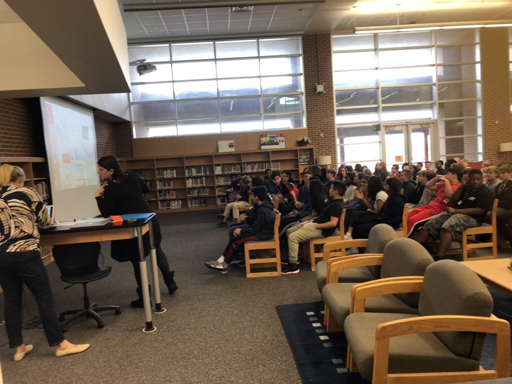 hillhollly's tweet photo. We’re sharing course selections with the 7th graders today. Love this great group! @Killian_MS #KMS_GTScience @IngallsLisa https://t.co/i5moFF3Igh