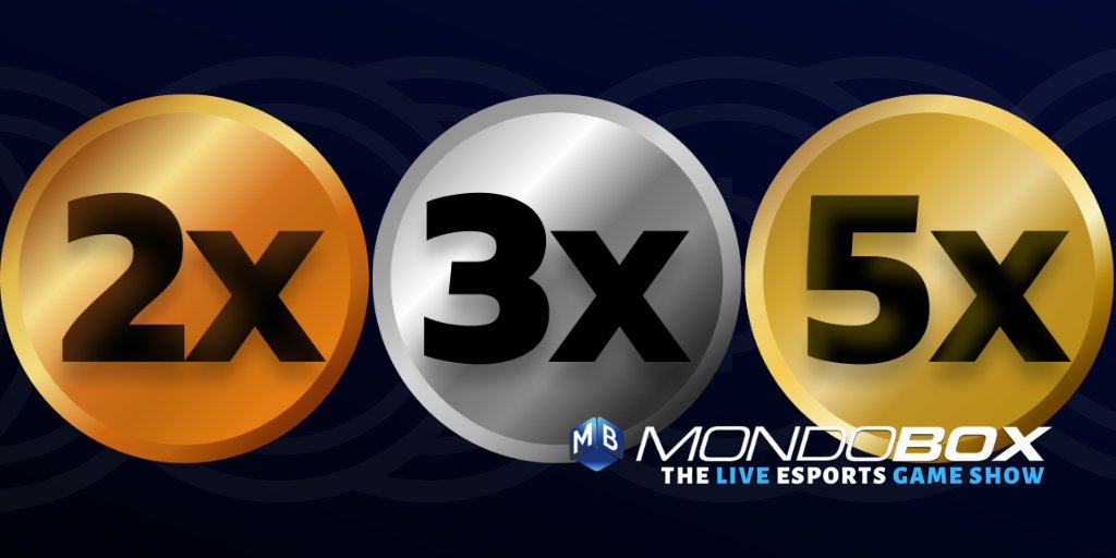 PlayMondoBox's tweet photo. Attention MondoBoxers! Starting today there are more ways to win! Place 1-15th on the leaderboard, WIN CASH! Place 16-20th, WIN a 3x Multiplier! Place 21-30th WIN a 2x Multiplier! First game show of the day starts in 10 minutes! https://t.co/JVVMFUfXEw https://t.co/8ybbApdZWu