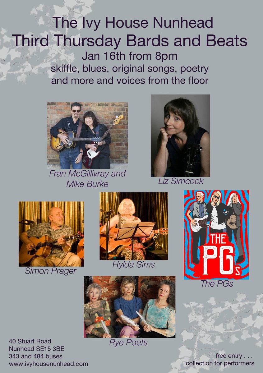 A special evening at the legendary Ivy House. Come if you're free - it's free. <a href="/ivyhousenunhead/">The Ivy House</a>