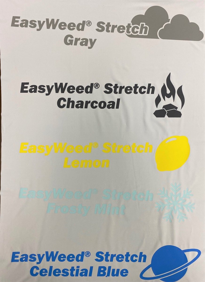 NDGraphics's tweet photo. Get creative with a whole new suite of colours! Siser North America has released five new #EasyWeed Stretch colours! They are Grey, Charcoal, Lemon, Frosty Mint and Celestial Blue! https://t.co/FUxM5qFxo4
.
#HTV #SISER #tshirts #crafter #DIY #heattransfer https://t.co/yPlL3VO99z