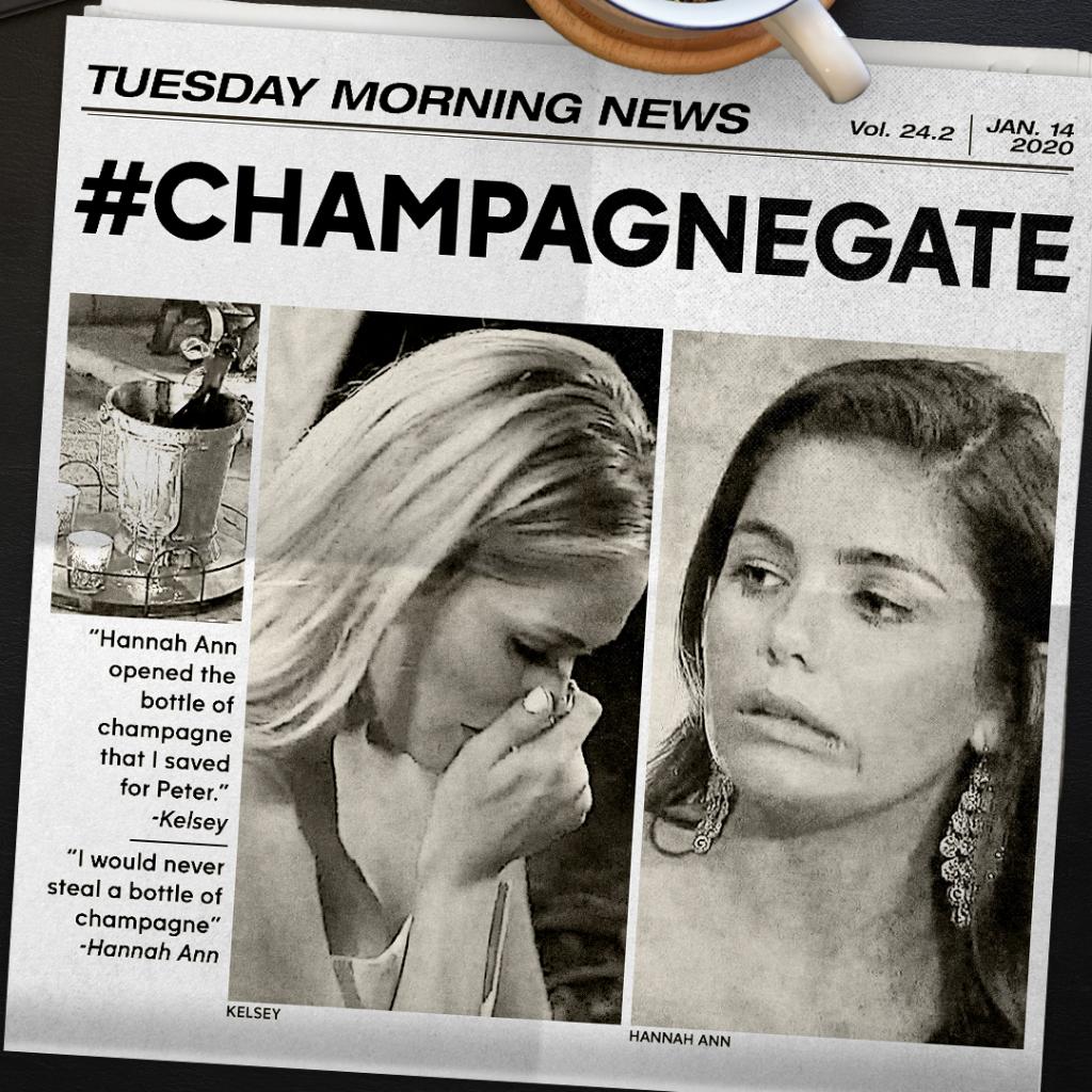 BachelorABC's tweet photo. BREAKING NEWS: #ChampagneGate refuses to get old. #TheBachelor https://t.co/UO66TCDM4f