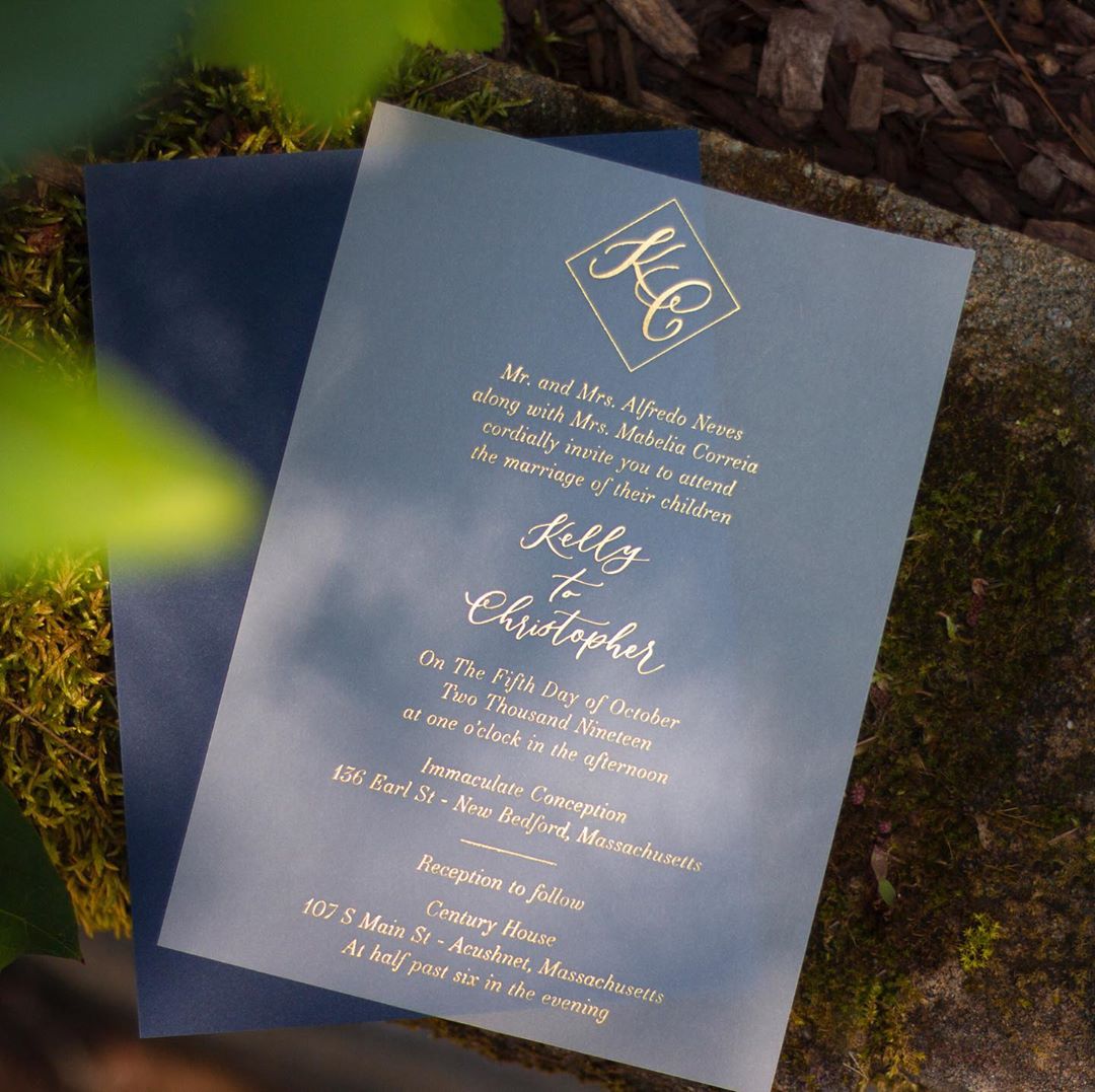 MingoPress's tweet photo. To kick off the 2020 wedding season, we give you this beautiful vellum invitation paired with gold foil stamp designed by our friends @santangelostudio. #happilyeverafter #longliveprint https://t.co/8seFgZxArj
