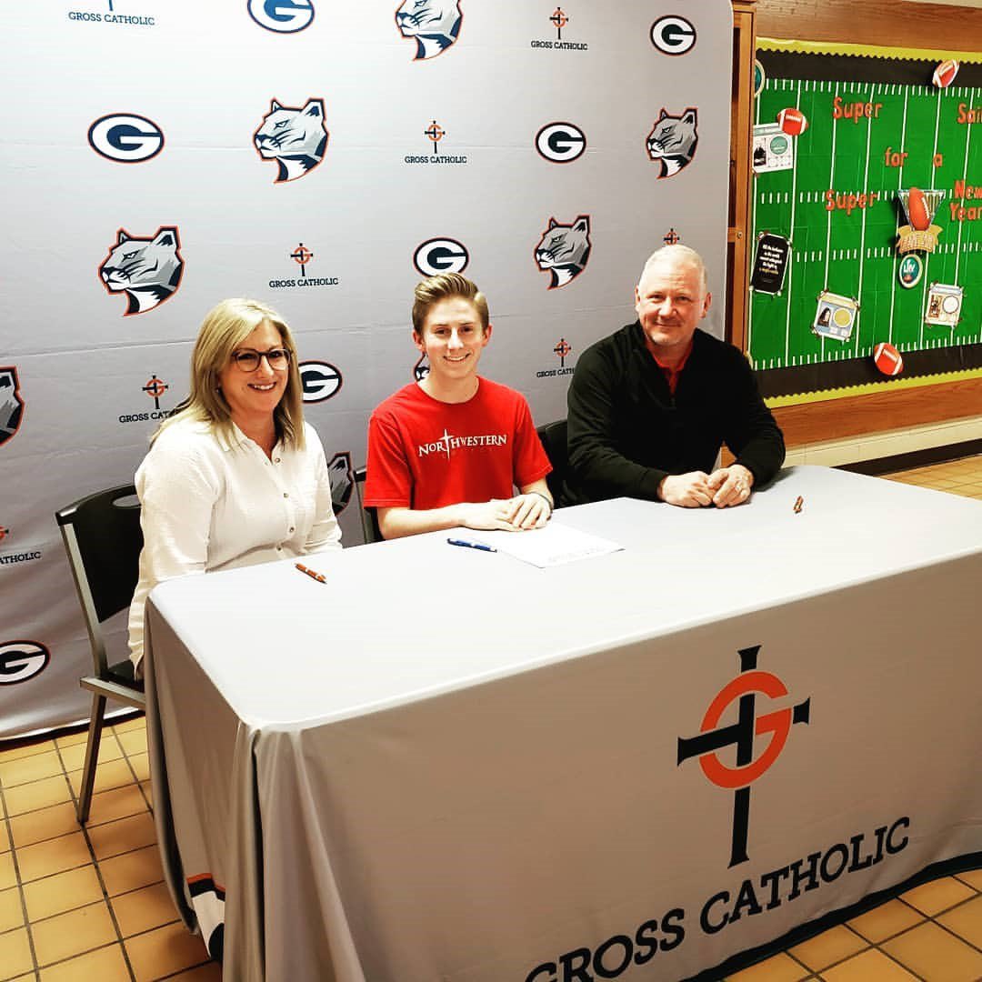 GrossHSBaseball's tweet photo. Congratulations to senior Nolan Lewandowski who signed today to play baseball with the Northwestern Red Raiders. #duxesto @RedRaiderBsbl https://t.co/E2UxxLsVBA