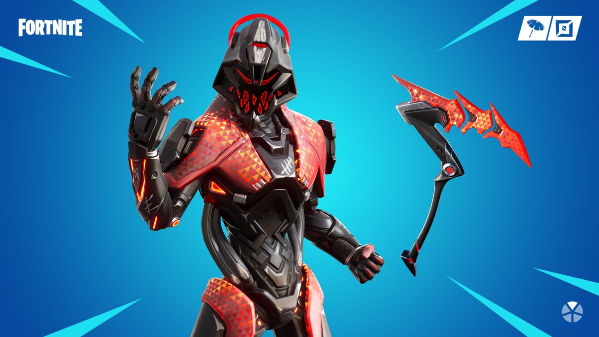 Fortnite's tweet photo. Out for vengeance.

The Oppressor Outfit and the Plasmatic Edge Pickaxe are available in the Item Shop now! https://t.co/d218F1ZNKD