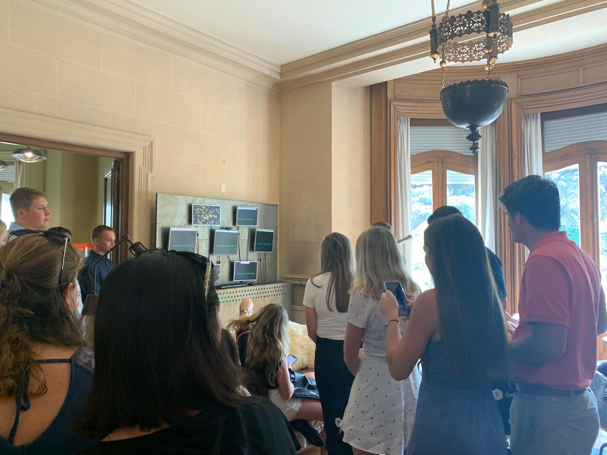 codigodelsur's tweet photo. We had the pleasure to welcome a wonderful group of students from Bryant University in our office today! We got to share the story of our company and our experience in the American market with them, as well as a fun tour around our mansion! #rockstarcoders #funtimes https://t.co/181xNalbua