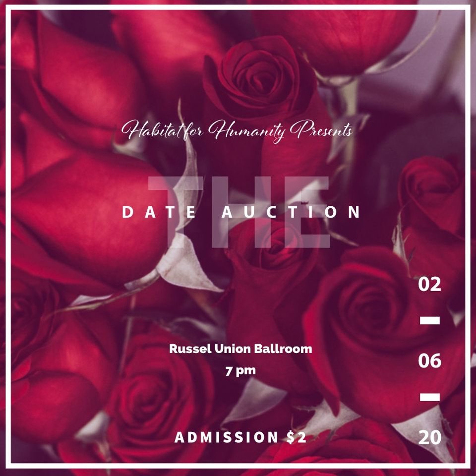 _GSUH4H's tweet photo. Hope the first week back is going well! We want to remind everyone about our annual date auction coming up on 2.06.20. We want y’all to Come out support and help us raise money to build our homes! https://t.co/GgeSo8dPdE