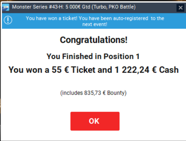 Trafford95's tweet photo. Après un gros break ou j'ai pu bosser sur des projets qui me tiennent à coeur, je suis revenu en force pour grind les Monster Series sur @PMU_Poker 

BIlan :
- 8 jours de grind 🥵
- 164 MTT 🤖
- 33€ de mise moyenne 🤜
- 2506€ de profit 💶

On lance l'année sur de belles bases ! https://t.co/ewBlVP83gU