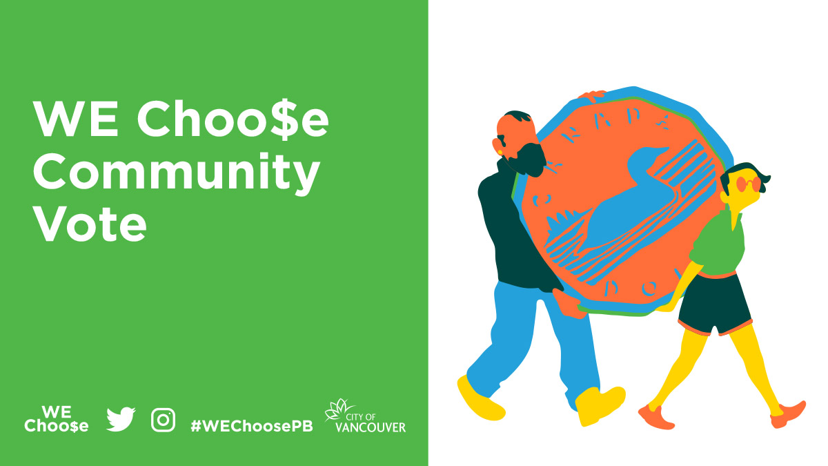 WE Choo$e Impact Team (@wechoosepb) on Twitter photo The <a href="/WEChoosePB/">WE Choo$e Impact Team</a> Community Vote launches January 25!
There'll be 14 project ideas on the ballot in Vancouver's first participatory budgeting community vote. Join us for our launch event January 25 from 2:00 to 4:00pm at <a href="/GordonNHouse/">GordonNHouse</a>.
Learn more at vancouver.ca/participatory-… The <a href="/WEChoosePB/">WE Choo$e Impact Team</a> Community Vote launches January 25!
There'll be 14 project ideas on the ballot in Vancouver's first participatory budgeting community vote. Join us for our launch event January 25 from 2:00 to 4:00pm at <a href="/GordonNHouse/">GordonNHouse</a>.
Learn more at vancouver.ca/participatory-…