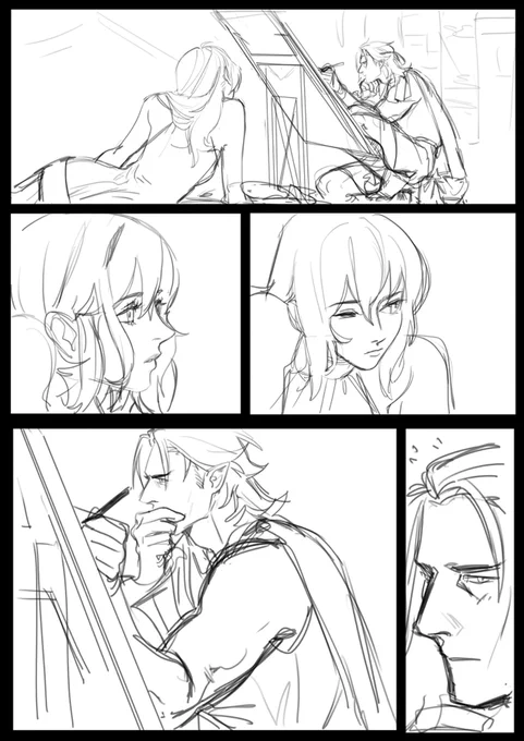 in the topic of Indech; the panels are all wrong, no order, whatever, just enjoy Indech working hard on an aqueduct and Byleth time traveling to when the Nabateans were gucci. Also Indie's is blushing in every possible panel he's looking at Byleth. It's canon, enjoy. 