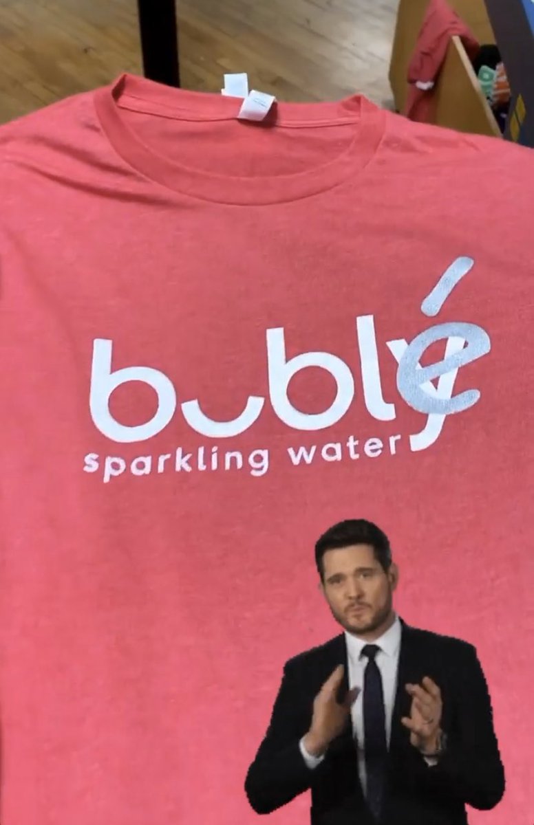 SelectDesignLtd's tweet image. Getting bubbly with some sweet BUBLY tees ... wassup @MichaelBuble and @bublywater!!