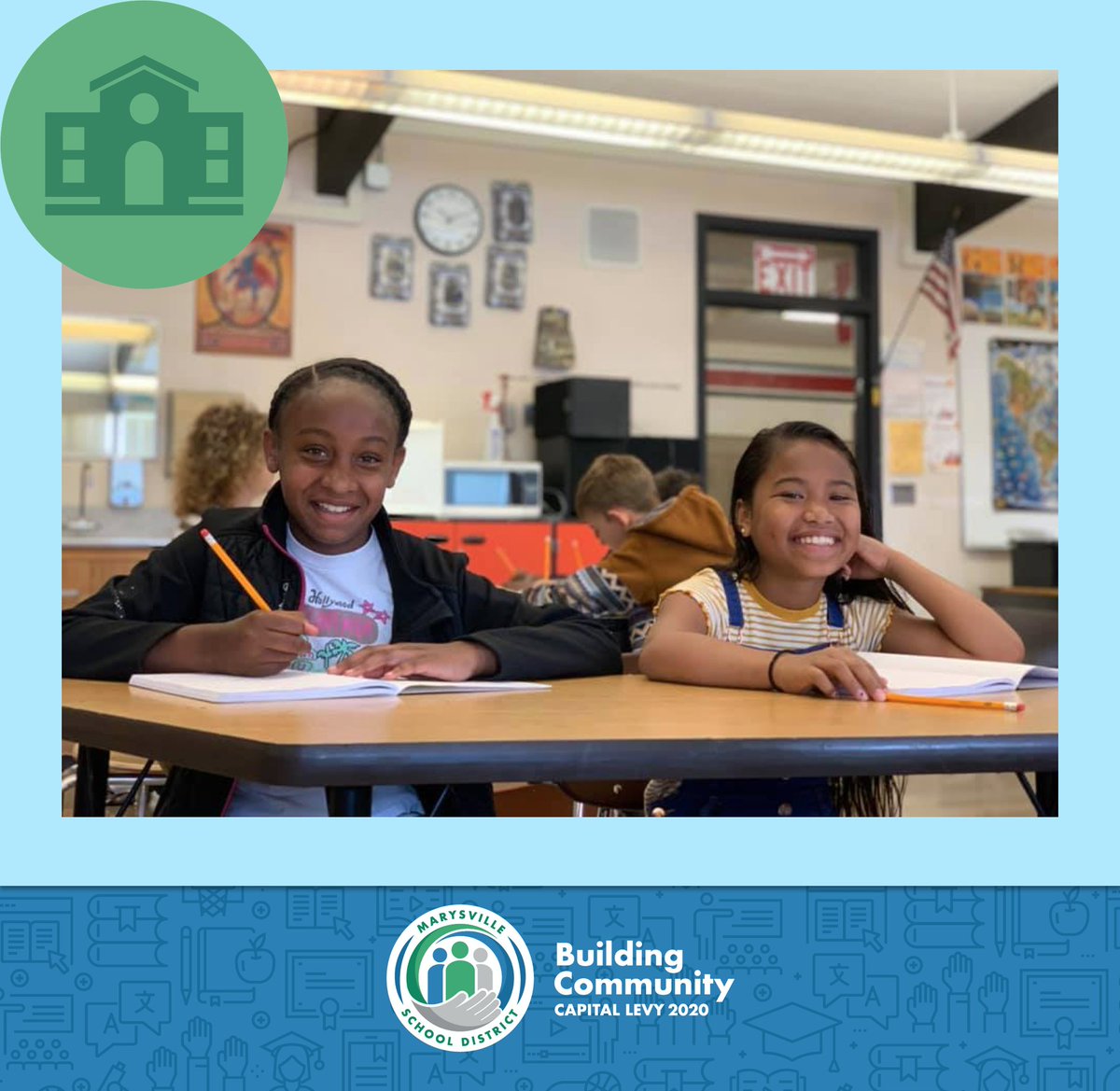 msd25's tweet photo. The Marysville school district has a plan to provide our students with the best education possible. It's time to rebuild Liberty and Cascade elementary schools to ensure our students are in safe facilities that foster academic success. #MSDLevy2020 https://t.co/4CTjTBcEA0