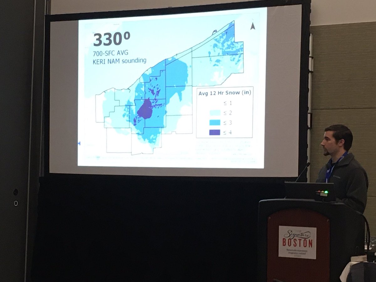 Dallas McKinney, @WKUGeo senior in Meteorology, presents his @NOAA Hollings work on Developing a Lake-Effect Snow Climatology for the Southern Lake Erie Snowbelt. @NWSCLE #AMS2020 #AMS100 #WKU