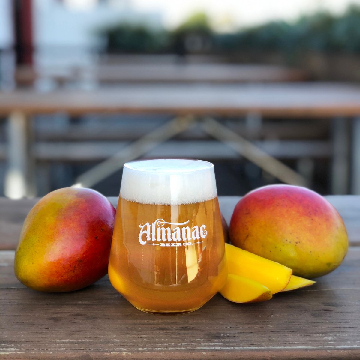 AlmanacBeer's tweet photo. Mango Breeze on tap now! This sour ale was lightly fruited with real mango resulting in an ultra-sippable refreshing brew 🍻 #mangobreeze #mangobeer https://t.co/ggcb0vLXfn