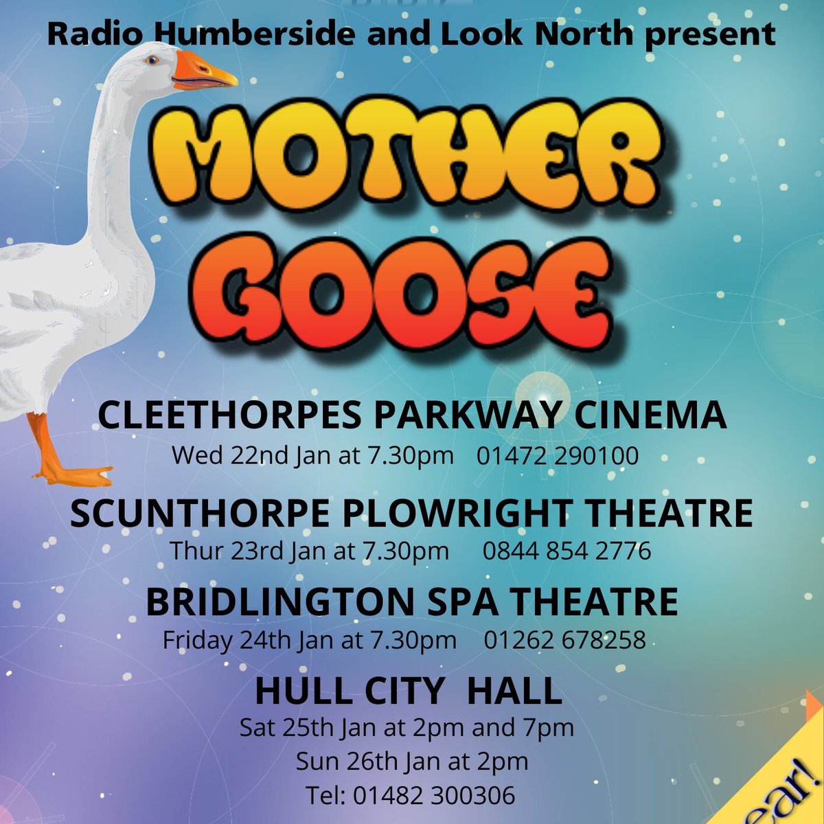 mikewhitesport's tweet photo. It’s that time again for the @RadioHumberside & @looknorthBBC #bbcpanto. As always, tickets are selling really well but there’s still chance to come along and support us at one of these fantastic venues. #ohyesthereis https://t.co/xwRFxZustA