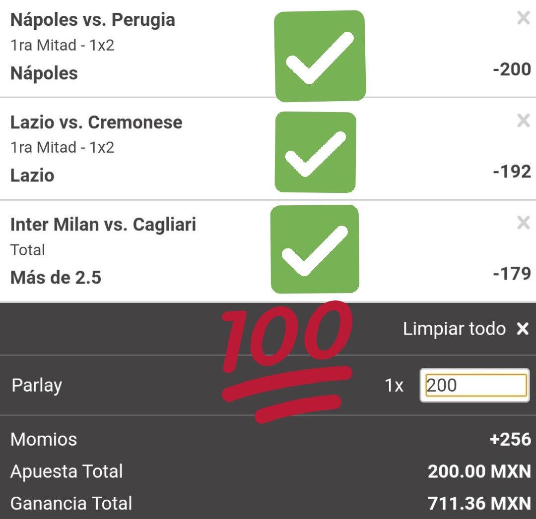 J0elHerrera's tweet photo. #FreePick PARLEY GANADO!!

Estos..se van al PREMIUM 🏆 cómo también los #PackPicks 💸

Si te interesa unirte a mi Premium, me avisas.Gente ya esta ganando💰

Gracias por confiar en mi ❤🔄 https://t.co/bjZS7jgHB3