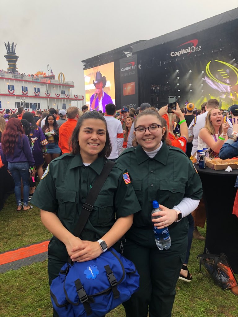 Daisa Francis and Jazmine Parfait, both students at STHS, are members of the Acadian Ambulance Explorers program. Both students were chosen to work the College Football Championship Game in the Mercedes Benz Superdome in New Orleans on Monday, January 13, 2020.