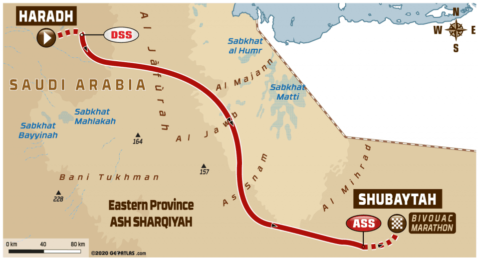 RaidduLion's tweet photo. #Dakar2020 - Etape et ordre de départ de la spéciale du jour.

Mercredi 15 janvier
Etape 10 - Haradh > Shubaytah
Liaison : 74 km
Spéciale : 534 km
Total : 608 km

Départ SS10 ⏱ 
19e - Lachaume/Polato - #330 - 09h07m (fr 07h07m) https://t.co/0lxRTcv54Q