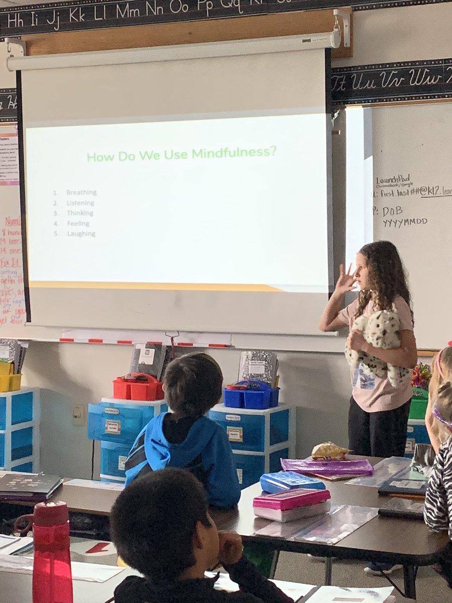 HeartUnscripted's tweet photo. This 5th grade #mindfulleadership student created a presentation for the 2nd grade students @GrandviewPYP.  This is her creative definition and how we use #mindfulness. #empoweredstudent #mindfulnessmattersandmakesadifference https://t.co/ZMhstLTeBF