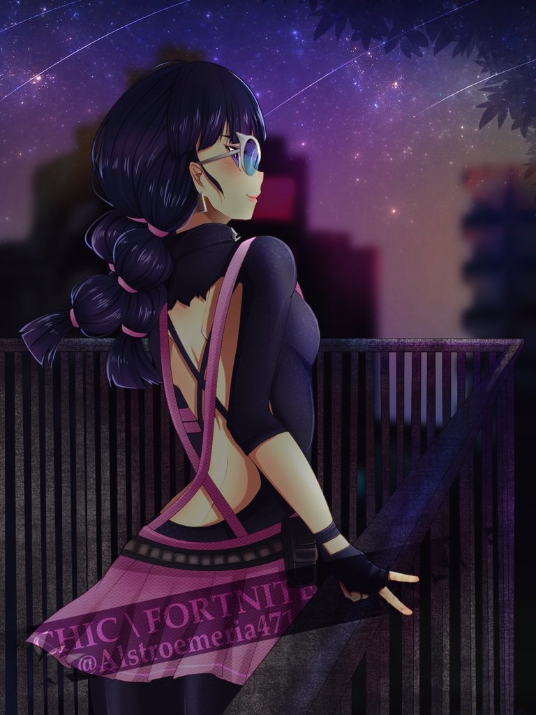 旦那の注文で描いたシックちゃん💋 #Fortnite #FortniteArt #フォート