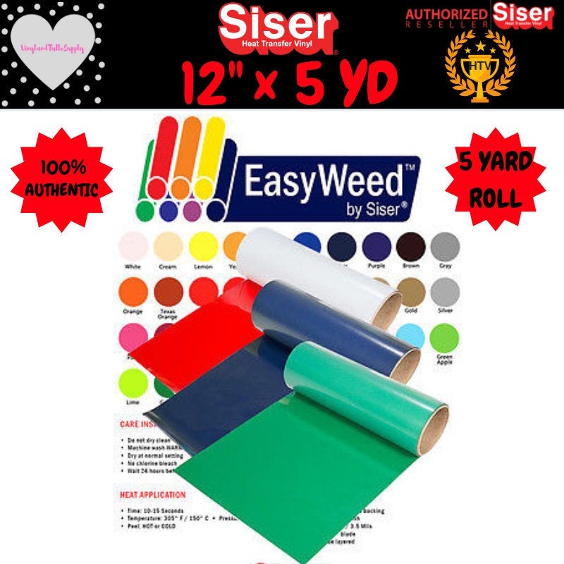 Mix and Match Heat Transfer Vinyl Siser Easyweed 15" x 5 Yards5 of 1 yard 