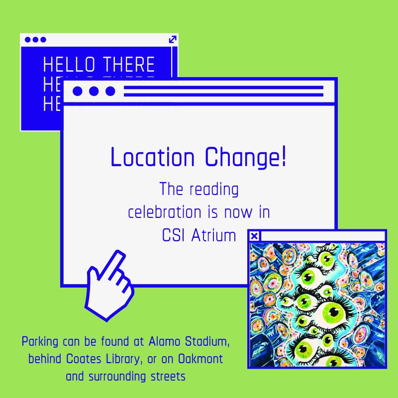 tu_noon's tweet photo. We’re so excited for Thursday! We’re moving the event to CSI atrium and we can’t wait to see you there https://t.co/pM5y9r1uDE