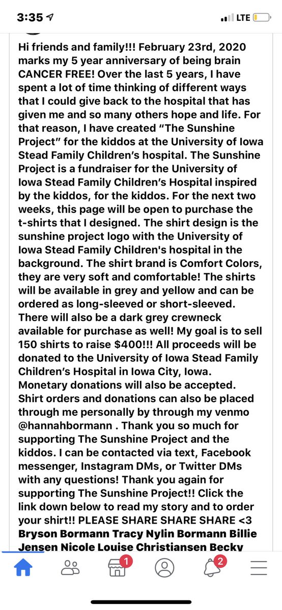hannahebormann's tweet photo. hey twitter!! to celebrate my 5 year anniversary of being CANCER FREE take a moment to read and then RETWEET this tweet please ♥️ SHARE SHARE SHARE  and buy a shirt 💛💛 thank you in advance ☺️☀️

https://t.co/hbEneqIx2Q https://t.co/CEWte9ybwx