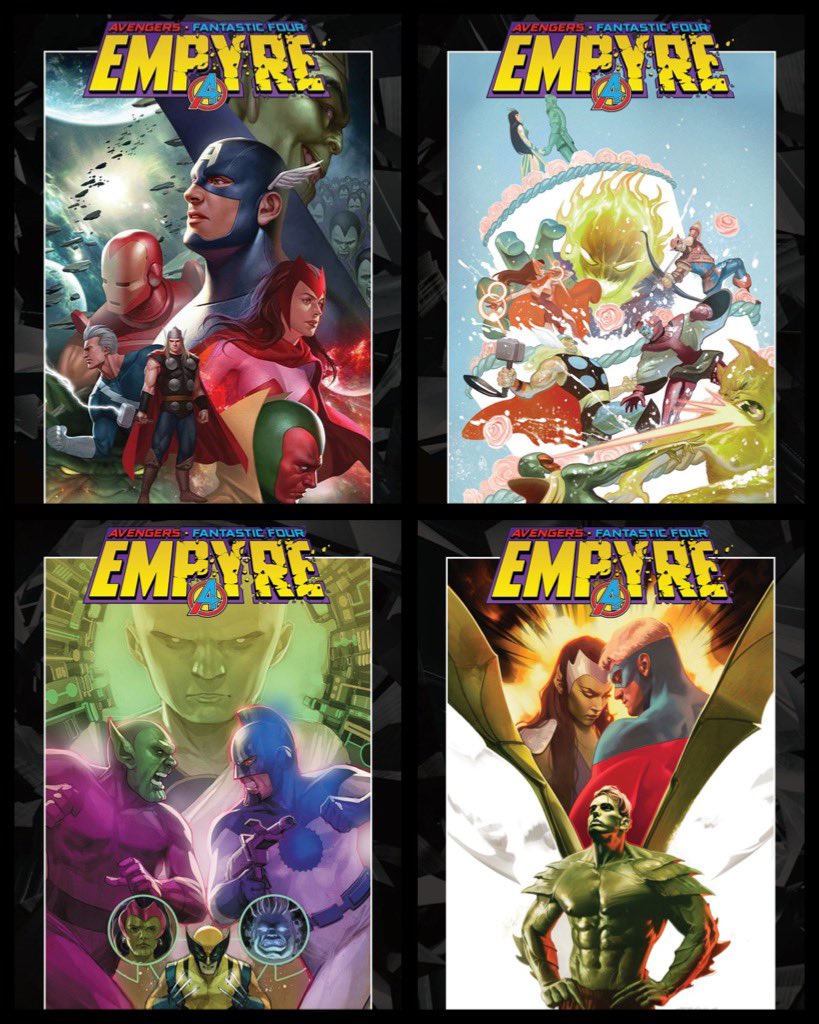 dano_cosmic's tweet photo. #Empyre promos!
✨
@inhyuklee
@DeadlyMike
@philnoto
@jeffdekal
✨
@Al_Ewing @DanSlott
✨
#Avengers #FantasticFour #Kree #BelDann #Raskor #CaptainMarvel #MarVell #PrincessAnelle #SupremeIntelligence #XMen #Wolverine #Mantis #CelestialMadonna #Skrull #Marvel
✨
#MarvelCosmic https://t.co/BzuAXB6cx6